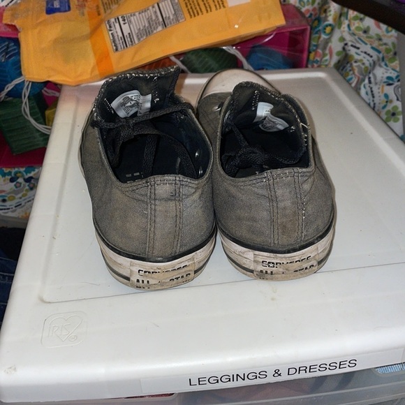 6 mens grey converse low top sneakers - Picture 4 of 6